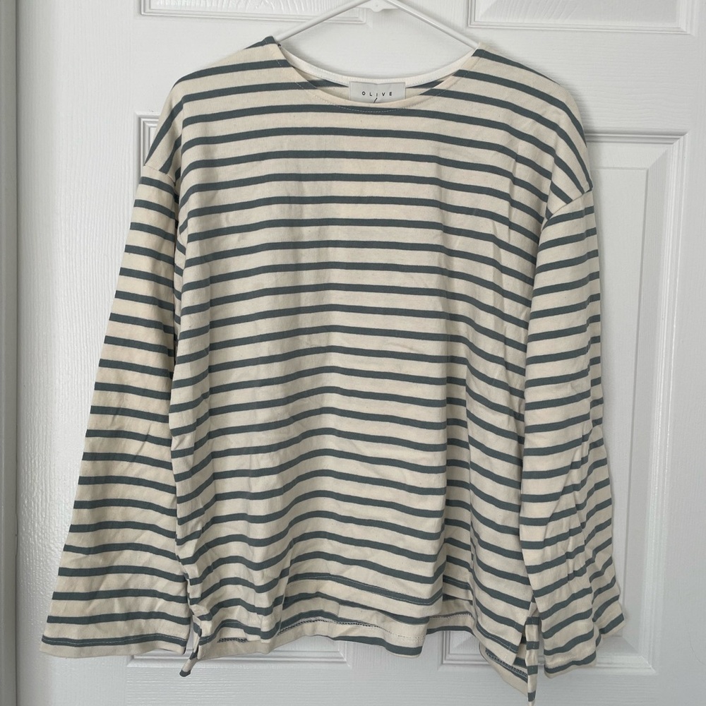 Olive Brand Blue Breton Sweatshirt